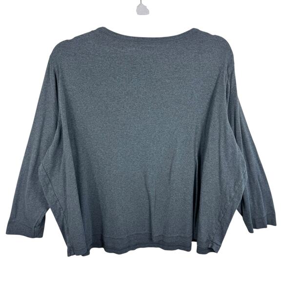 Duluth Trading Co. 100% Cotton Green Long Sleeve 1/4 Button Shirt Plus Size 4X - Picture 2 of 4